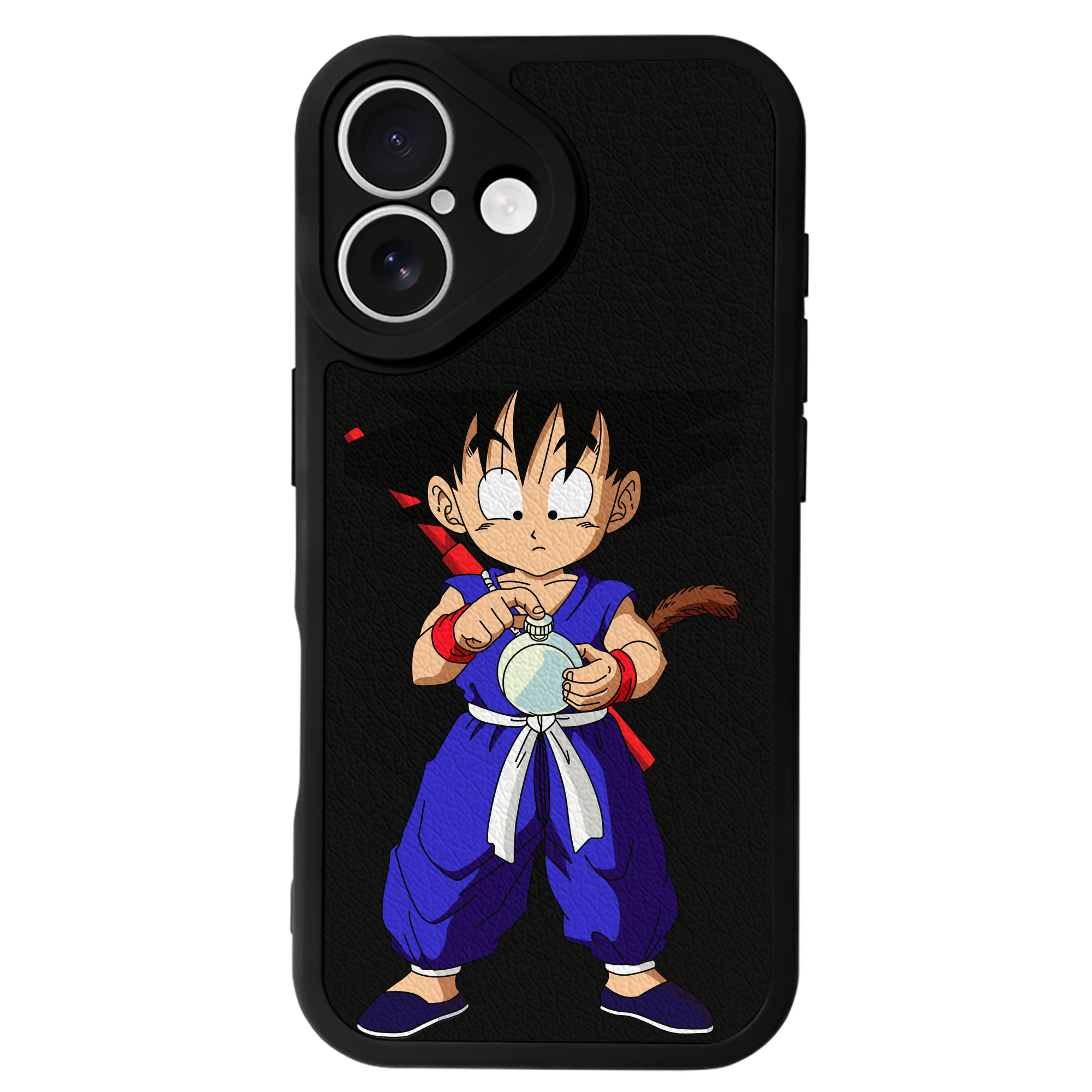 （画像用） ドラゴンボール 孫悟空（そん ごくう）Son Goku カカロット DRAGON BALL Kakarotto 【iPhone 16シリーズ対応】シリコンスマホケース（レザー調） 材質：シリコン